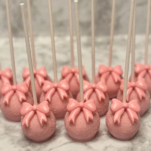 1 Dozen Baby Pink Cake Pops for Birthday Party Dessert Tables, Weddings, Bridal Showers, Party Favors, Baby Showers, Graduations