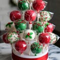 2, 3, or 4 Dozen Christmas Cake Pop Tower for Holiday Party Dessert Tables, Christmas Parties, Bridal Showers, Party Favors, Holiday Showers