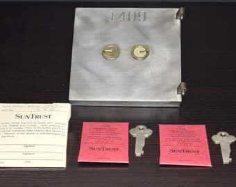 Vintage Diebold Safe Deposit Box Door 5 x 5 x 2.75”