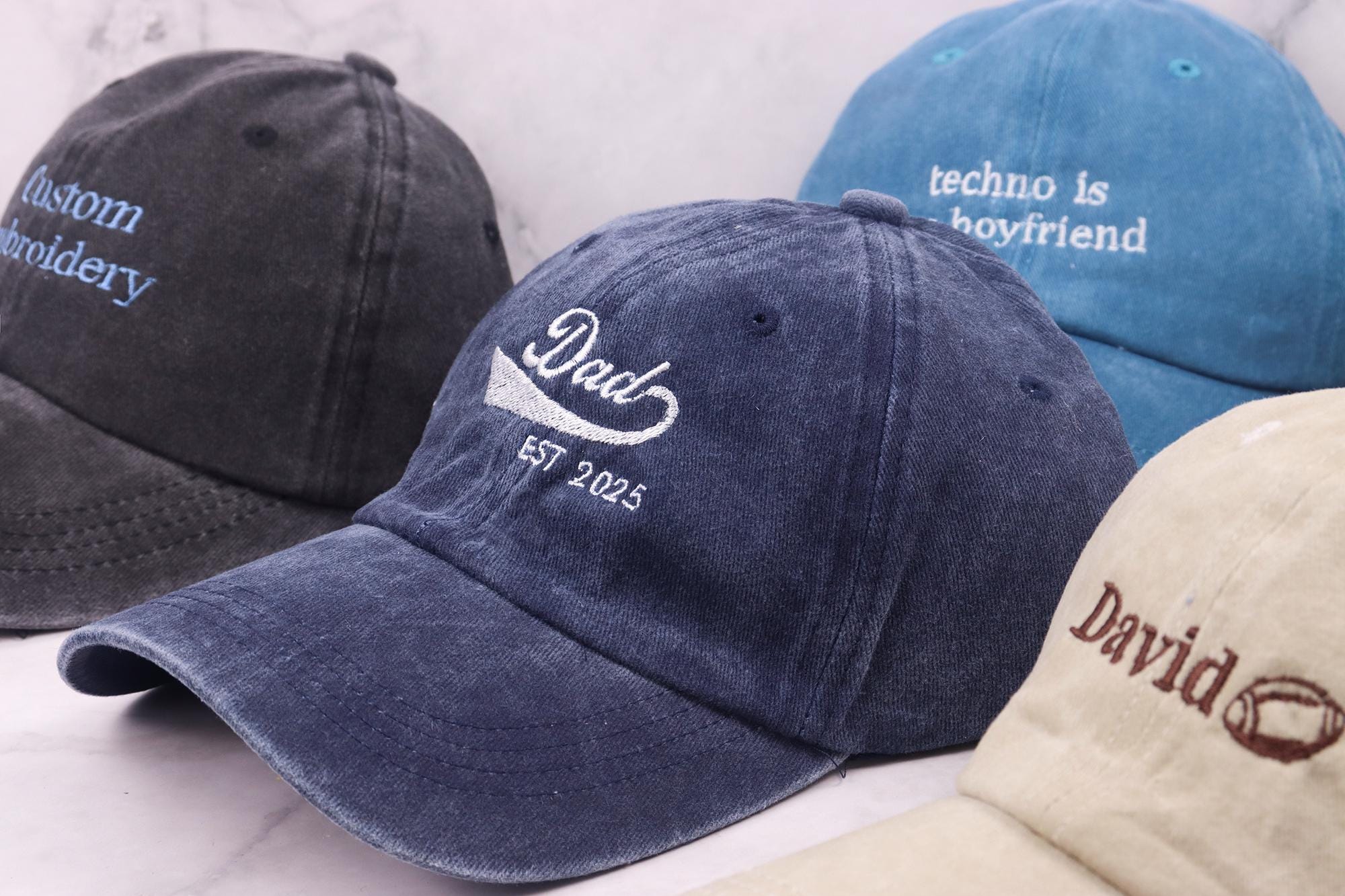 Personalised Slogan Baseball Cap - Custom Embroidered Text  display picture 1