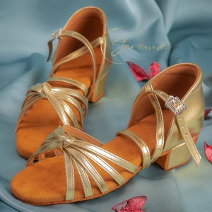Salsa Shoes, Bachata Shoes, Latin Dance Shoes, Elegant Women&#39;s Latin Dance Shoes, Kids Dance Shoes, Kizomba Latin Dance Shoes 3.5cm Heels