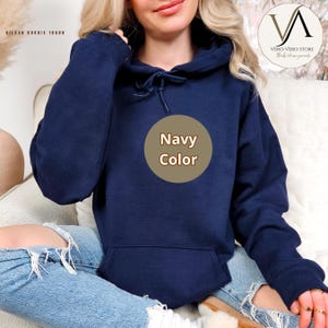 Gildan 18500 Navy Hoodie Blank Unisex Heavy Blend Pullover Hooded Sweatshirt Soft Fleece Hoodie for Printing Cricut