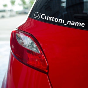Custom personalized instagram name vinyl decal, waterproof vinyl IG decal, holographic Instagram decal