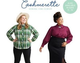 Vernon Shirt Sizes 12 - 32 Sewing Pattern by Jenny Rushmore of Cashmerette Patterns