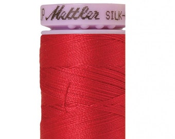 Mettler Threads 9105-0102 Silk-Finish 50wt Cotton 164yd Thread Poinsettia Red