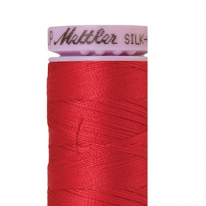 Mettler Threads 9105-0102 Silk-Finish 50wt Cotton 164yd Thread Poinsettia Red