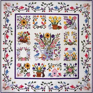 Baltimore Spring Applique Quilt Pattern Set by Pearl P Pereira of P3 Designs