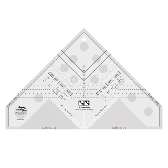 Creative Grids Turbo 4-Patch Tool Quilting Ruler Template cgrDH3