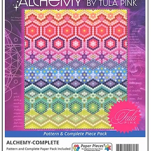 Alchemy Quilt Pattern and Paper Piece Pack Complete Set by Tula Pink