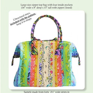 Big Katahdin Tote Sewing Pattern with Two Bag Stays by Carol McLeod of Aunties Two