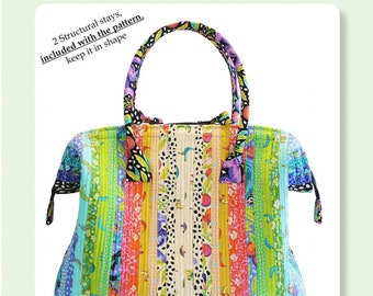 Big Katahdin Tote Sewing Pattern with Two Bag Stays by Carol McLeod of Aunties Two