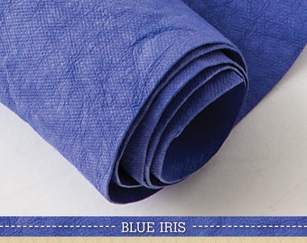 Kraft-Tex Roll, Designer Blue Iris, 18.5 Inches x 28.5 Inches Paper Fabric Pre-washed