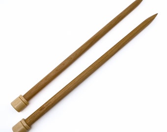 ChiaoGoo 13 Inch (33 cm) Single Point Wooden Knitting Needles (Sizes 17 through 50)