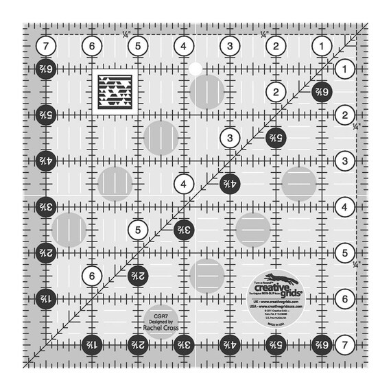 Creative Grids Basic Range 6-inch Square Quilt Ruler CGRBR2 