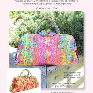 Kaleidoscope Bag Sewing Pattern with Two Bag Stays from Aunties Two