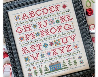 Home Town Holiday Sampler Cross Stitch Pattern by Lori Holt for It's Sew Emma