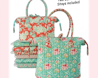 Little Poppins Bag Sewing Pattern with Two Bag Stays