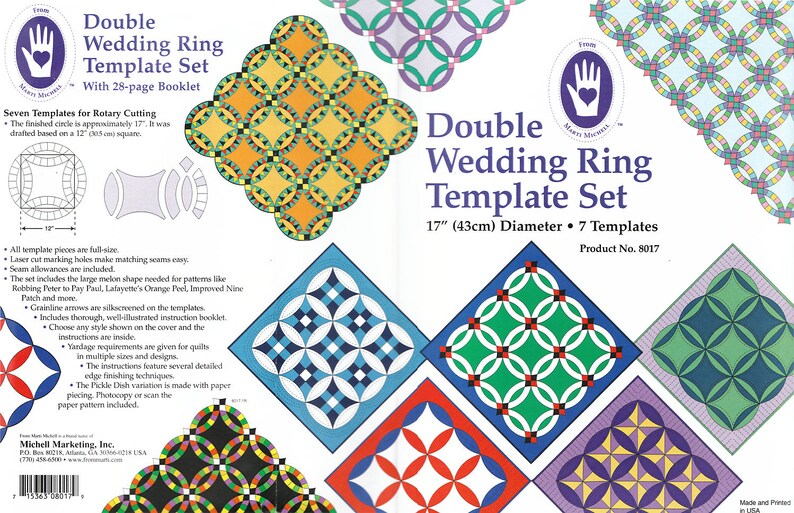Templates Creative Grids Double Wedding Ring 17 1 4 Inch Quilting