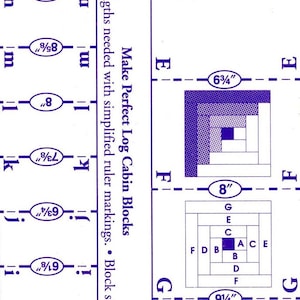 My Favorite Log Cabin Ruler For 5/8 Inch And 1 1/4 Inch Finished Strip Widths From Marti Michell