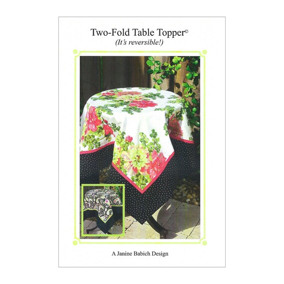 Two Fold Table Topper Sewing Pattern by Janine Babich Design Etsy