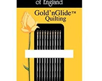 John James Gold'n Glide Size 9 Between / Quilting Needles Package of 10 Needles