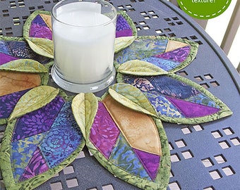 Fold'N Stitch Leaf Topper Sewing Pattern by Kris Poor of Poorhouse Quilt Designs