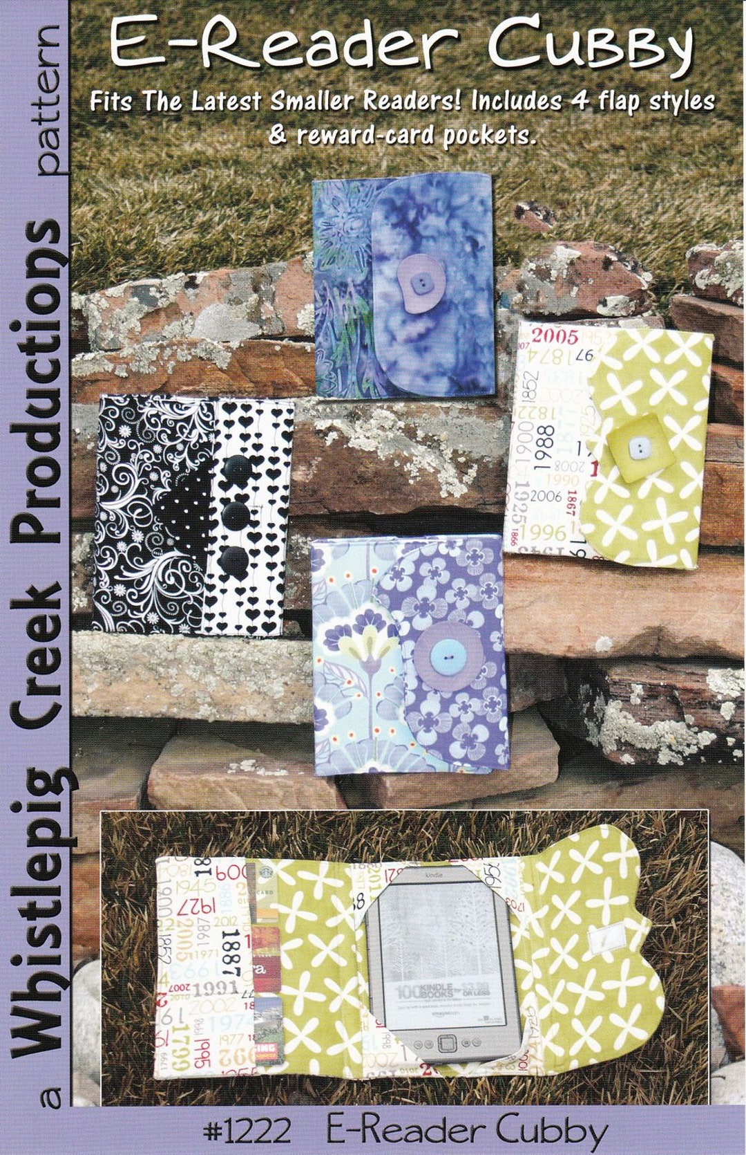 E-reader Cubby Sewing Pattern by Sue Marsh for Whistlepig Creek ...