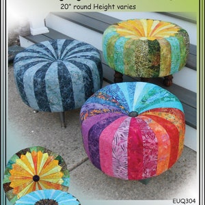 Quick And Cute Tuffets Ottoman Poof Sewing Pattern by Erin Underwood for Erin Underwood Quilts