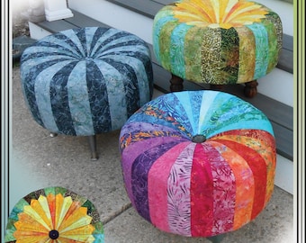 Quick And Cute Tuffets Ottoman Poof Sewing Pattern by Erin Underwood for Erin Underwood Quilts