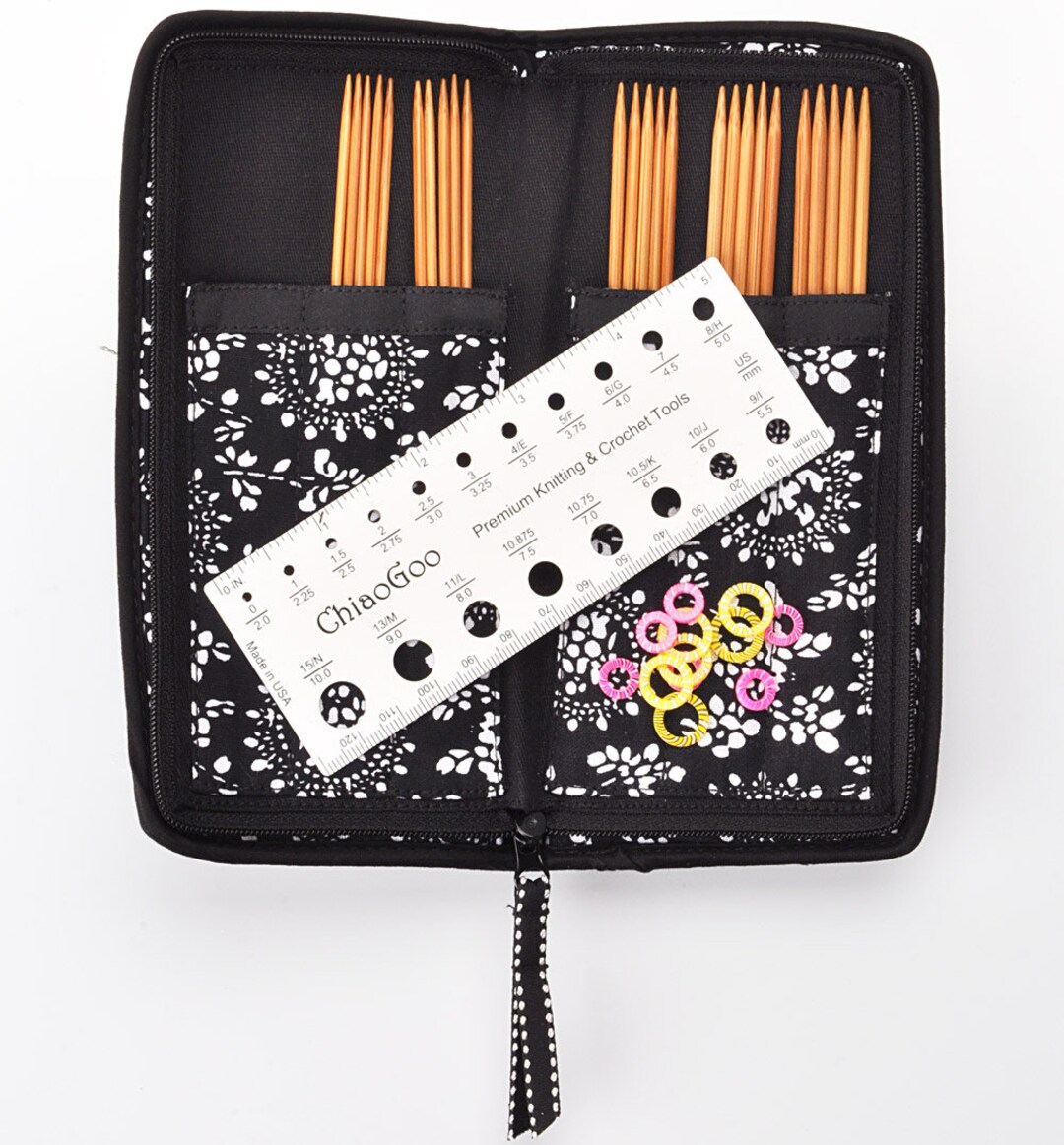 ChiaoGoo 6-Inch Double Point Bamboo Knitting Needles - US Size 2 (2.75mm) Natural Wood