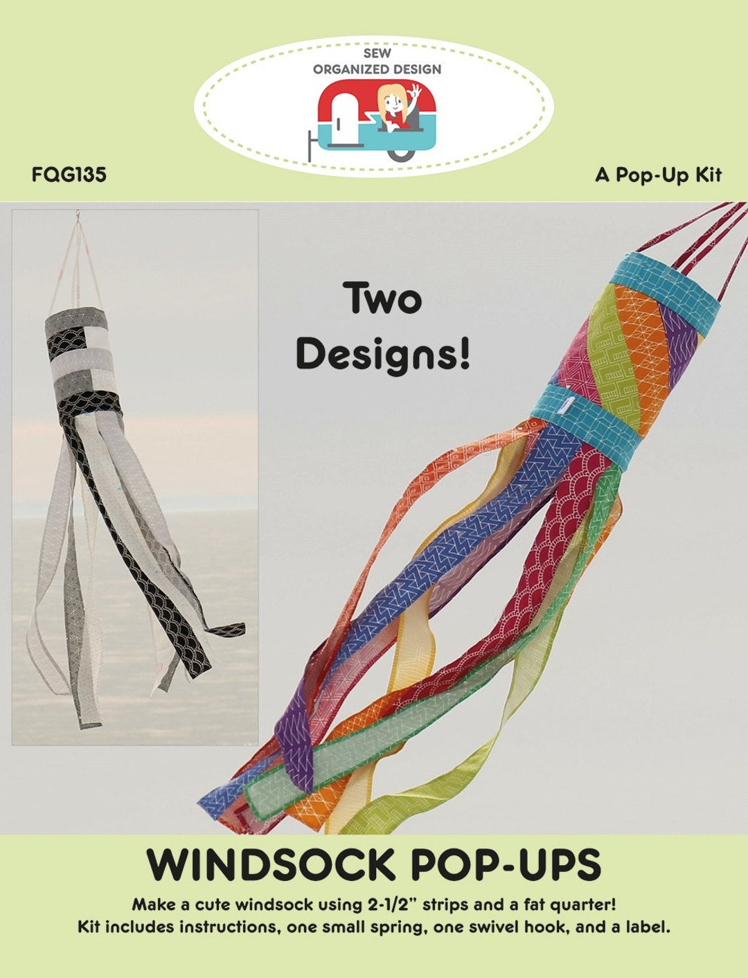 Wind Sock Pattern Windsock Pop up Sewing Pattern Kit by Joanne Hillestad of Sew Organized ...