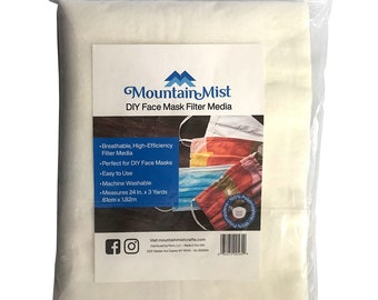 DIY Face Mask Filter Media 24 inches X 3 yards by Mountain Mist