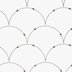 Quilt Pattern On A Roll Large Clamshells 307 9 1/2 Inches x 26 Feet