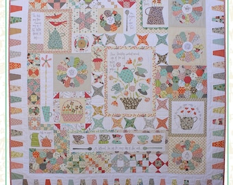 Gossip In The Garden Applique Quilt Pattern by Hatched and Patched