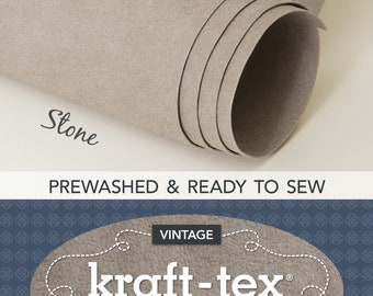 Kraft-Tex Roll, Vintage Stone Prewashed, 18.5 Inches x 28.5 Inches