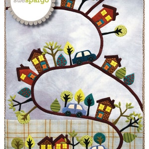 Tootin&#39; Along - Applique, Embroidery, and Quilting Pattern by Sue Spargo of Folk Art Quilts