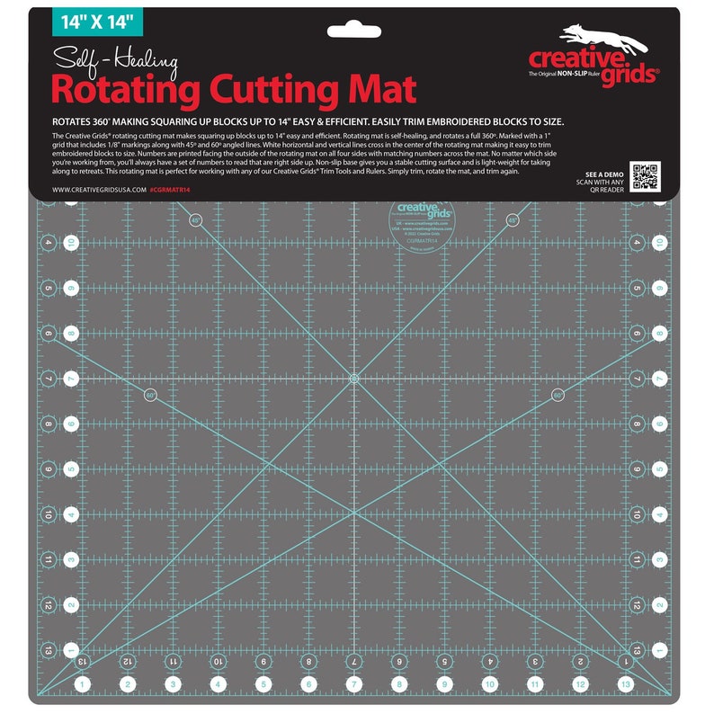 Creative Grids Self-Healing Rotating Rotary Cutting Mat 14in x 14in CGRMATR14 image 2