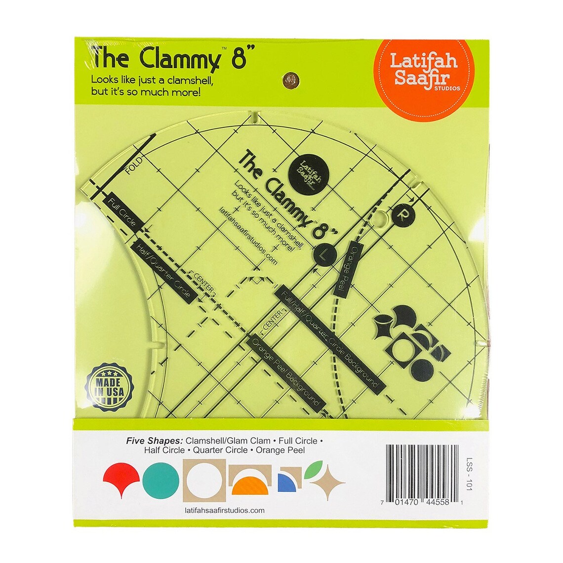 The Clammy 8-inch Quilt Template for Clamshell Circle Half - Etsy