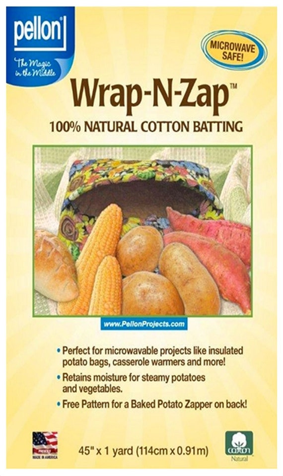 Pellon Natural Wrap-N-Zap Natural Cotton Batting 45 by 36-Inch 1