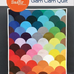 Glam Clam Quilt Pattern for Baby to King Size Quilts Using The Clammy Templates