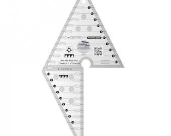 Creative Grids 2 Peaks In 1 Multi-Size Triangle Quilt Ruler (CGR2P1)