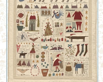 The Santa, the Tree, the Turkey, and Me Quilt Pattern by Anni Downs of Hatched and Patched -