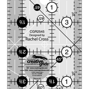 Creative Grids Quilt Ruler 2-1/2in x 4-1/2in (CGR2545)