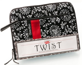 ChiaoGoo TWIST 4-Inch Stainless Steel Red Lace Interchangeable Knitting Needles - Small Set