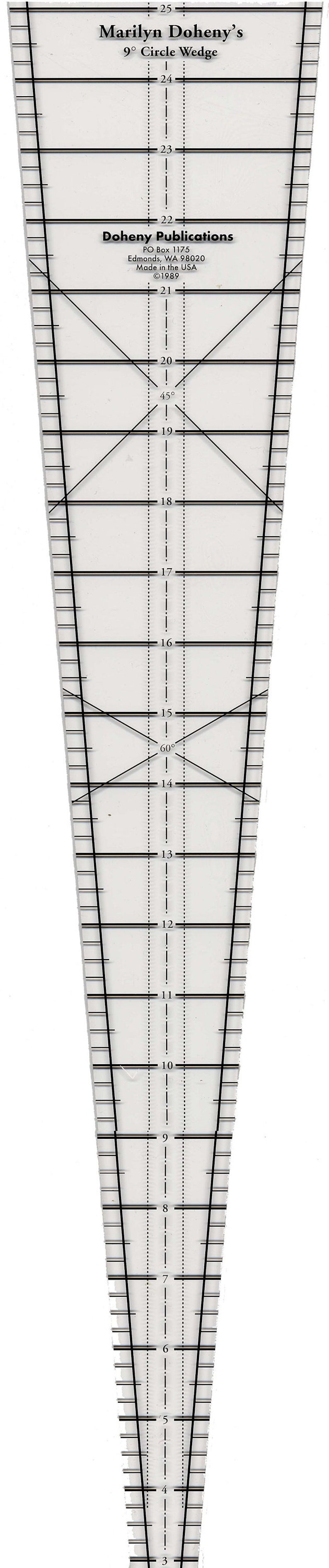 25 Inch 9 Degree Circle Wedge Ruler | Etsy