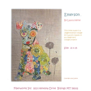 Emerson Puppy Collage Wall Hanging Quilt Pattern By Fiberworks