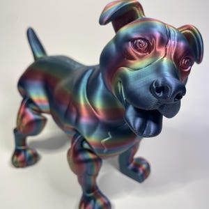 3d Printed Articulated Flexi Pitbull High Quality Fidget Figurine Sensory Desk Toy