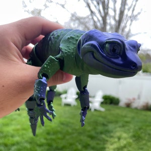 3d Printed Articulated Flexi Leopard Gecko High Quality Fidget Figurine Sensory Desk Toy