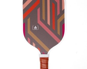 Carbon Fiber Pickleball Paddle with PP Honeycomb Core and Geometric MCM Color Block Design