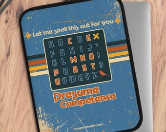 Presume de competencia - Tablero de ortografía/letra - Funda para portátil/tableta